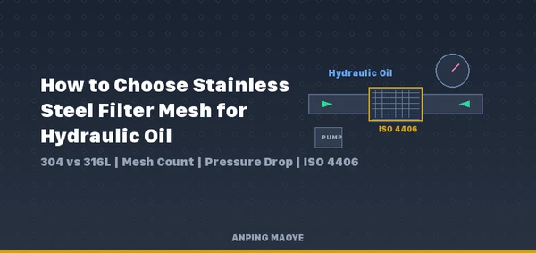 How to Choose Stainless Steel Filter Mesh for Hydraulic Oil Filtration: 304 vs 316L Grade and Mesh Count Selection Guide