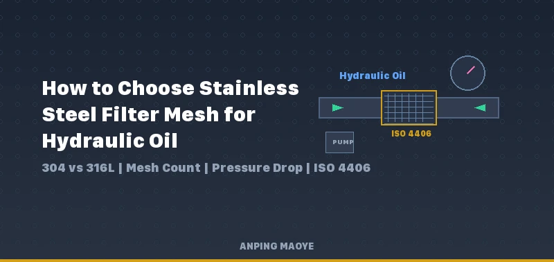 How to Choose Stainless Steel Filter Mesh for Hydraulic Oil Filtration: 304 vs 316L Grade and Mesh Count Selection Guide